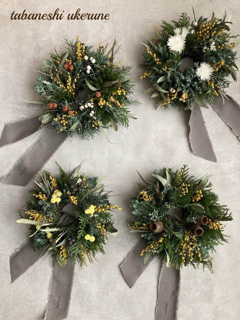 イタリア産ミモザ　幸せを運ぶ黄色いお花　ミモザ　リース　スワッグ　ドライフラワー