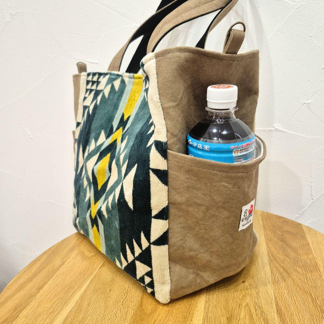 NO. 219 ペンドルトン サイドポケット付きトートバッグ ハンドメイド