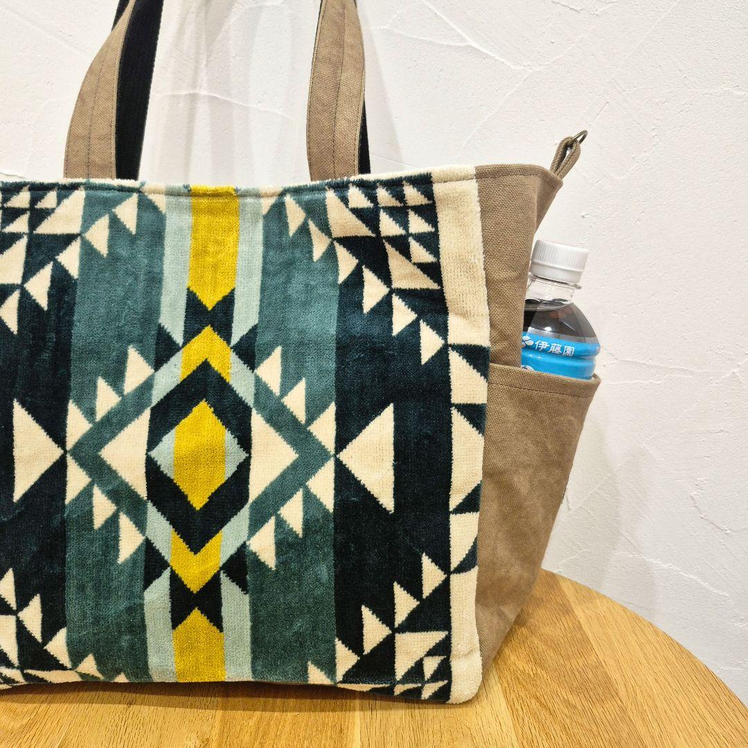 NO. 219 ペンドルトン サイドポケット付きトートバッグ ハンドメイド