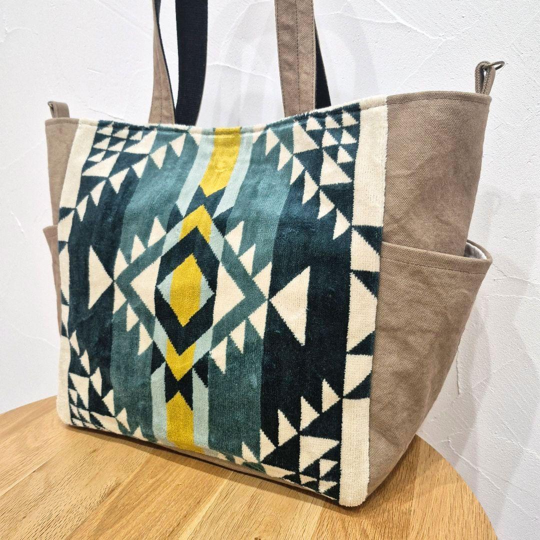 NO. 219 ペンドルトン サイドポケット付きトートバッグ ハンドメイド