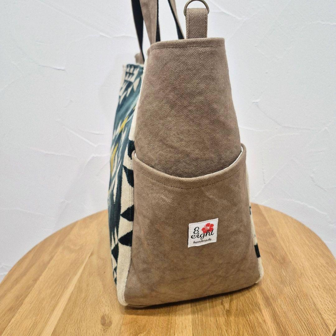 NO. 219 ペンドルトン サイドポケット付きトートバッグ ハンドメイド