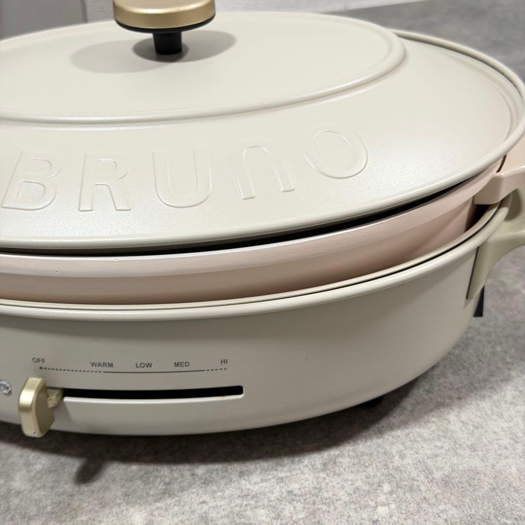 BRUNO オーバルホットプレート たこ焼き 鍋 ホットプレート グレージュ
