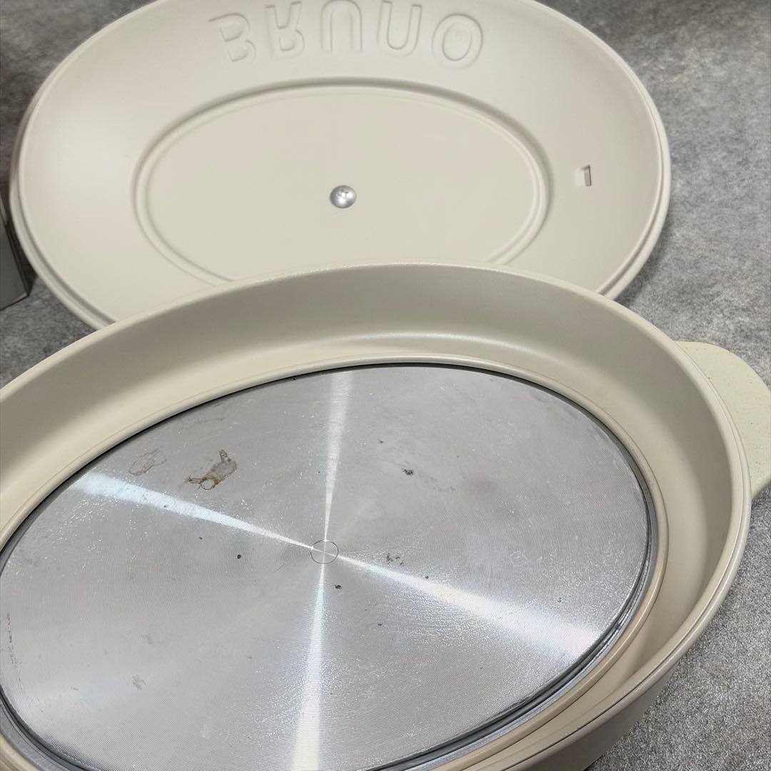 BRUNO オーバルホットプレート たこ焼き 鍋 ホットプレート グレージュ