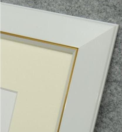 アクリル画　原画　「マーガレットの咲く高原02」額縁付　F0サイズ　風景画