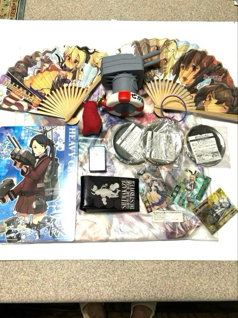 レア！艦コレ13点　ライター、扇子、カード、缶バッチ、ストラップ、カードホルダー