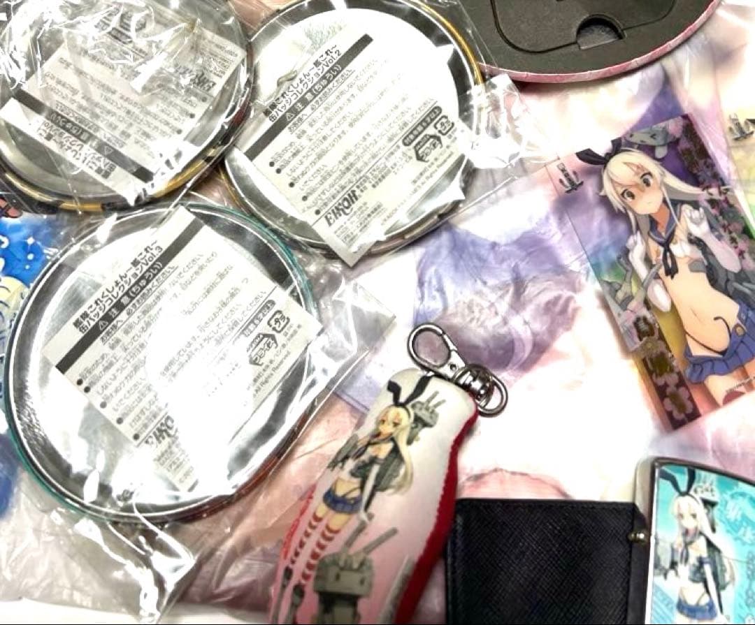 レア！艦コレ13点　ライター、扇子、カード、缶バッチ、ストラップ、カードホルダー