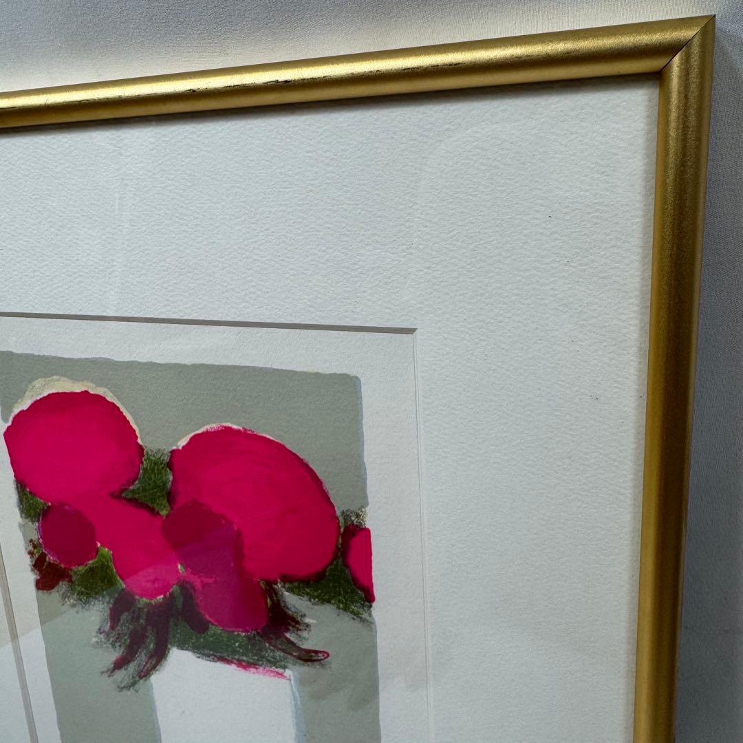 ベルナール・カトラン　春の花束　リトグラフ