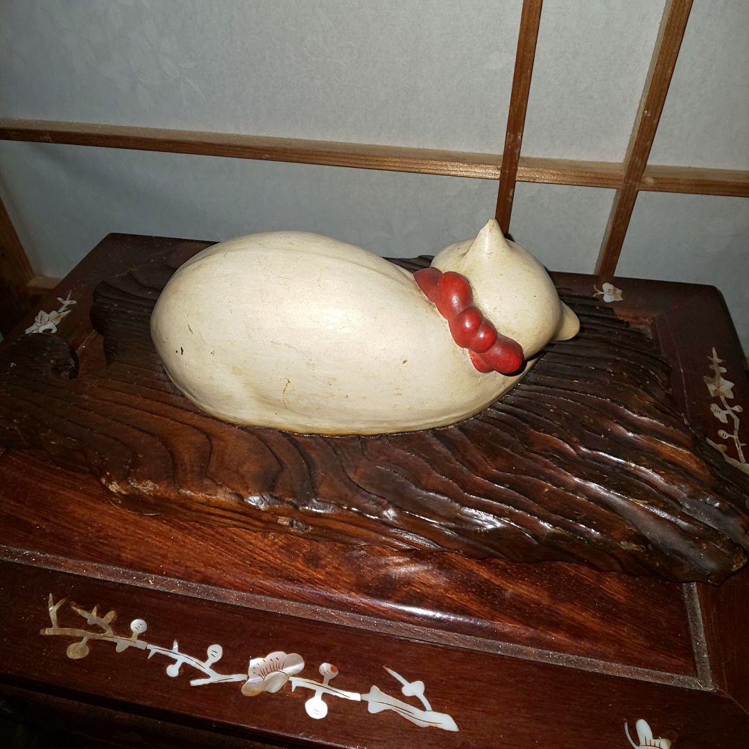 骨董品 和印 眠り猫 からくり 春画 人形 送料込み