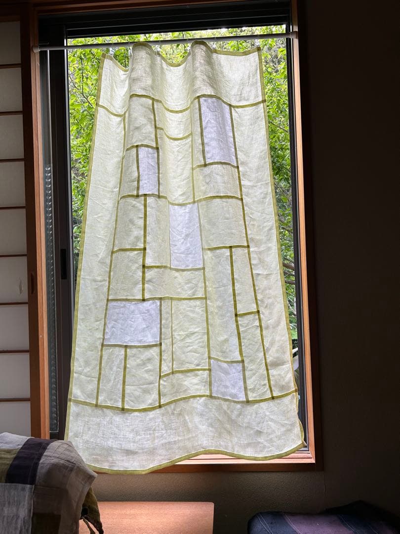 「夏のレモン色」麻ポジャギ