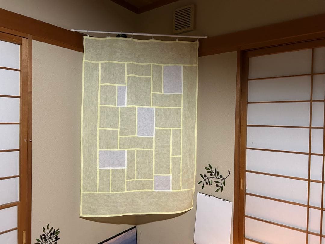 「夏のレモン色」麻ポジャギ