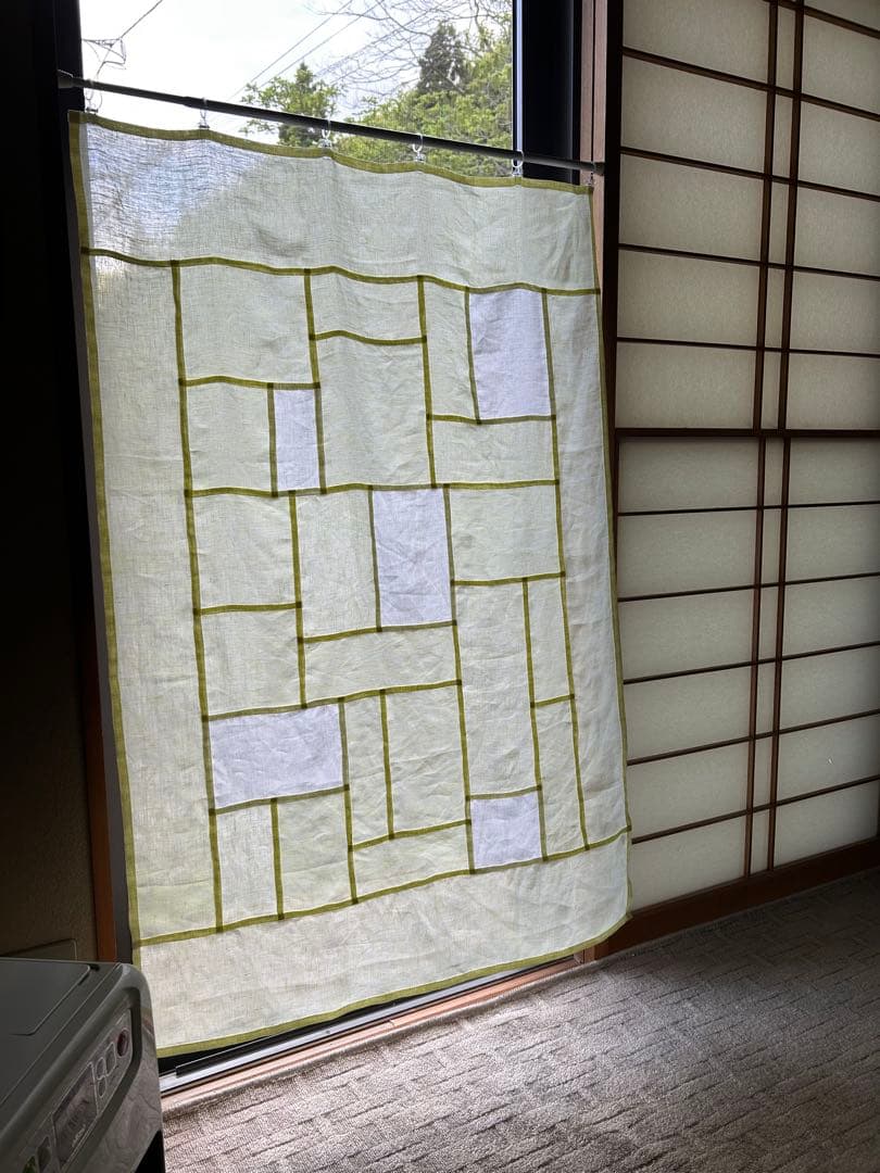 「夏のレモン色」麻ポジャギ