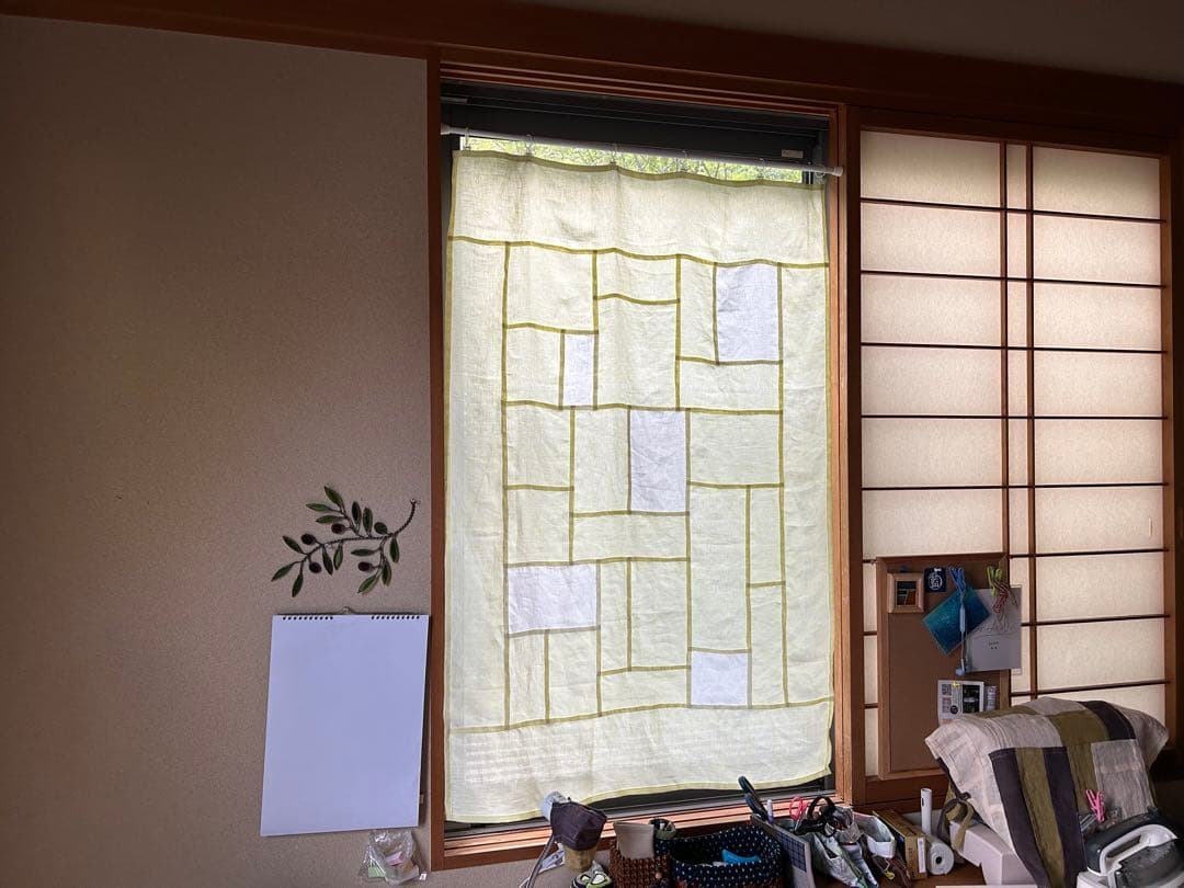 「夏のレモン色」麻ポジャギ