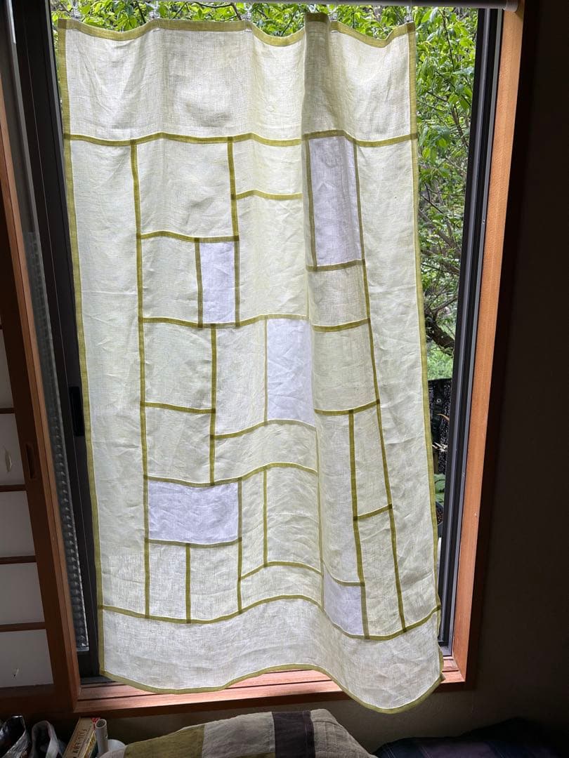 「夏のレモン色」麻ポジャギ