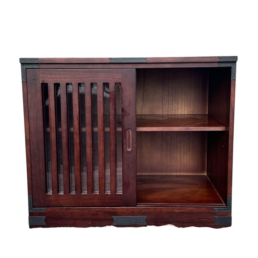 アンティーク民芸家具木製和タンス飾り棚収納家具 桐材無垢箪笥