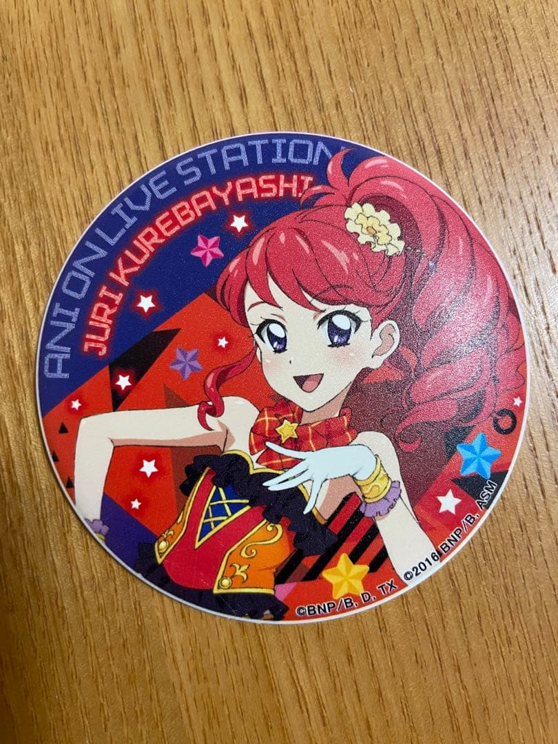 【紅林珠璃】アイカツ アニON マグネット付きバッジ