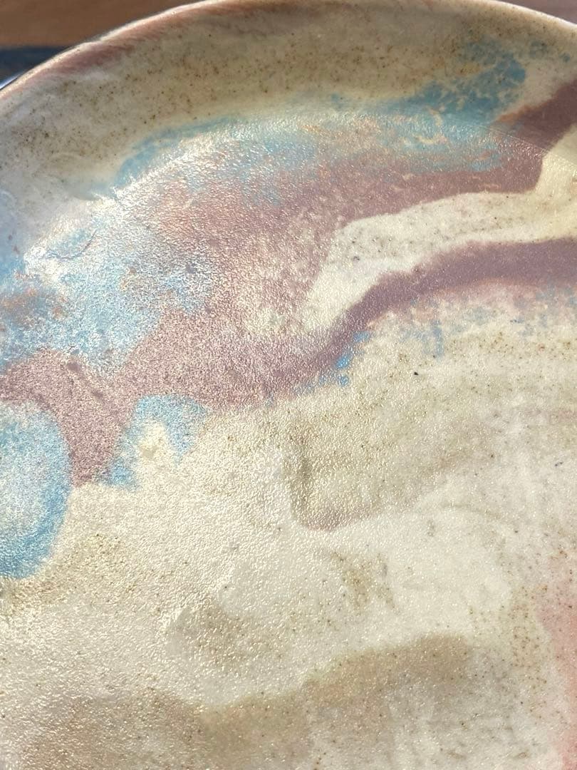 竹村良訓　マーブルプレート　2枚　一点もの　作家　中皿　貴重