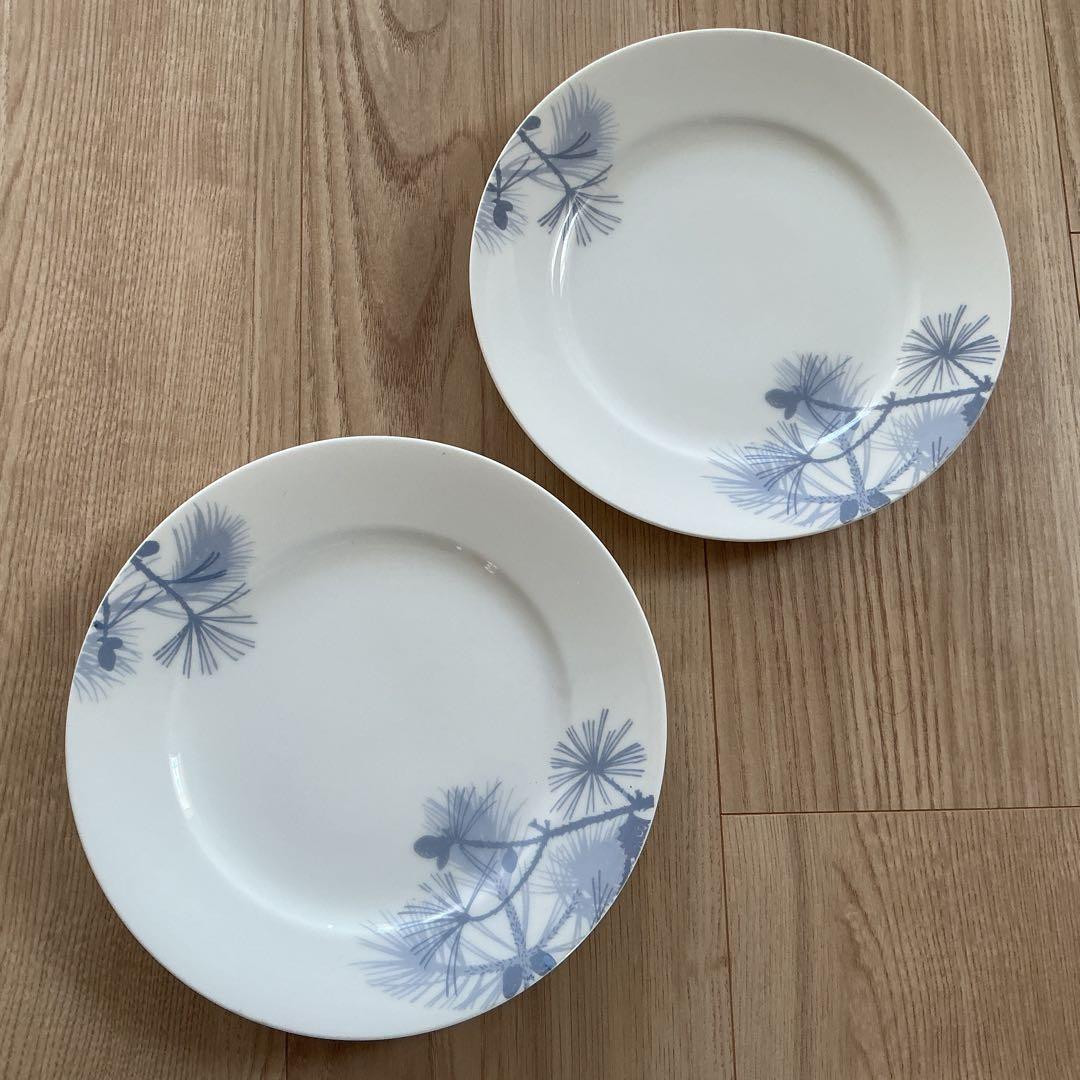 オールドノリタケ　プレート　2枚セット　松葉模様