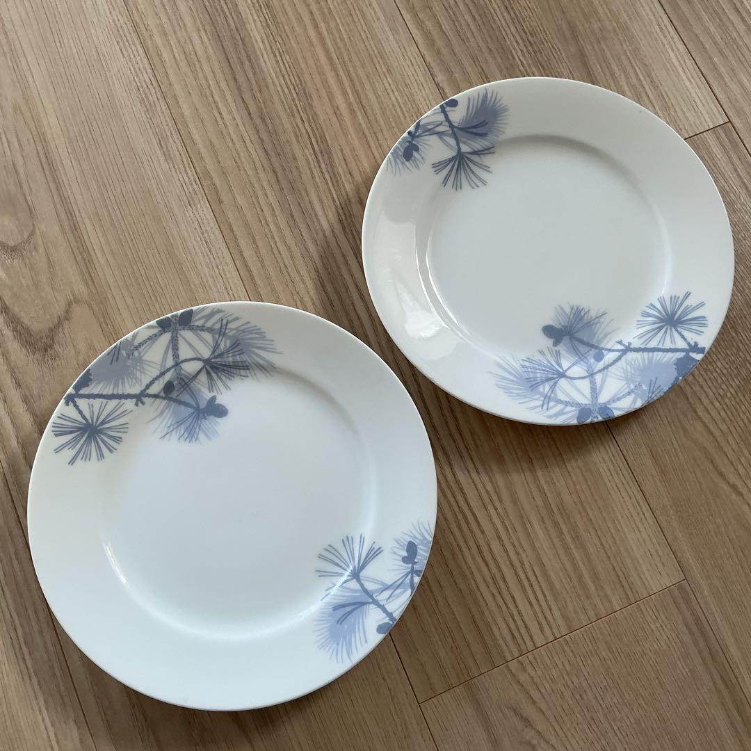 オールドノリタケ　プレート　2枚セット　松葉模様