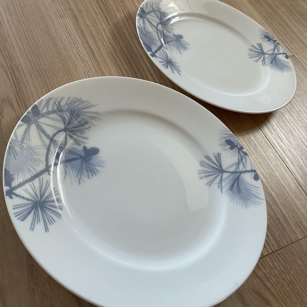 オールドノリタケ　プレート　2枚セット　松葉模様