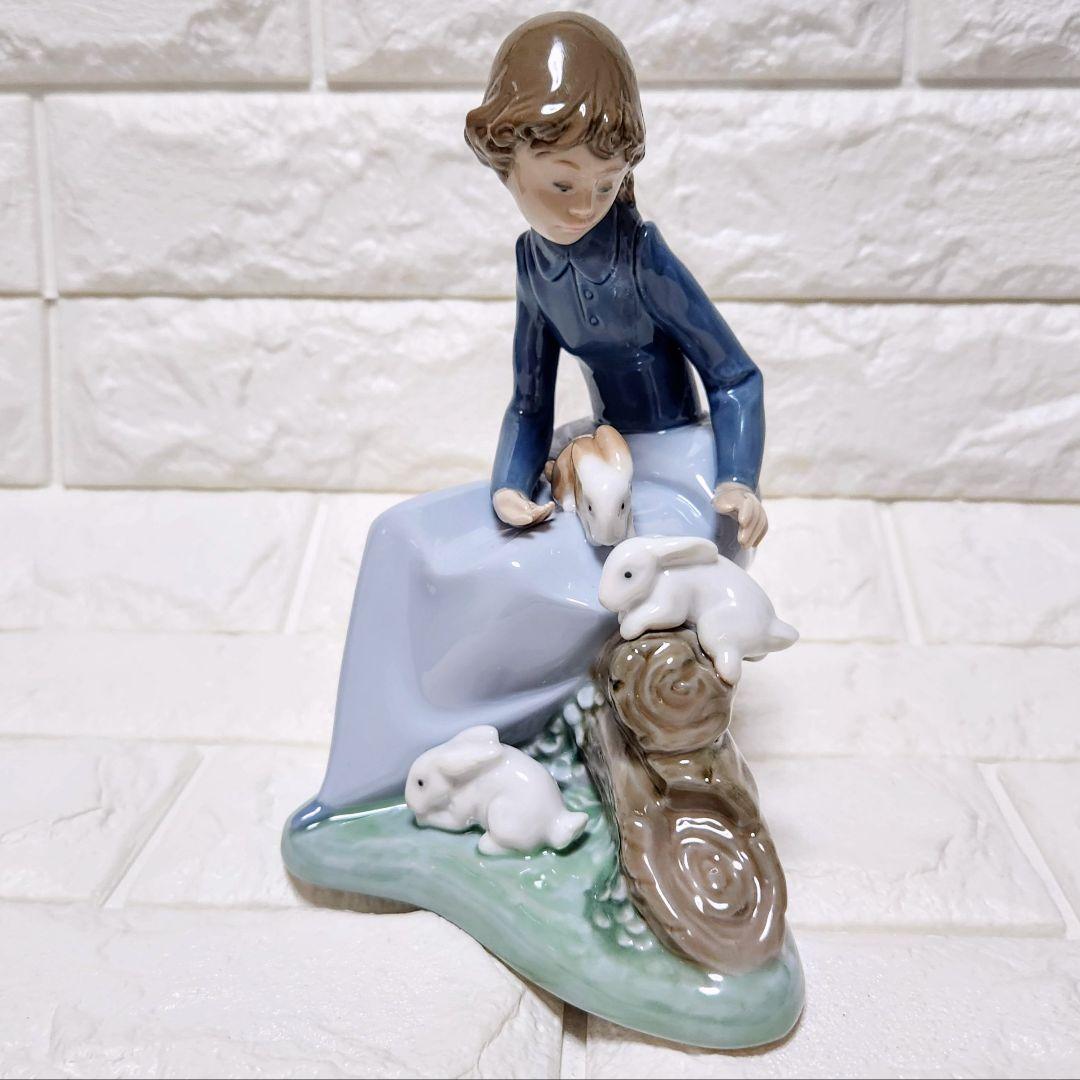 美品LLADRONAOリヤドロナオNo.1026【少女とウサギ】廃版希少品