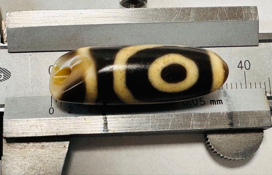 チベット　二眼天珠　守護石　ジィー　dzi