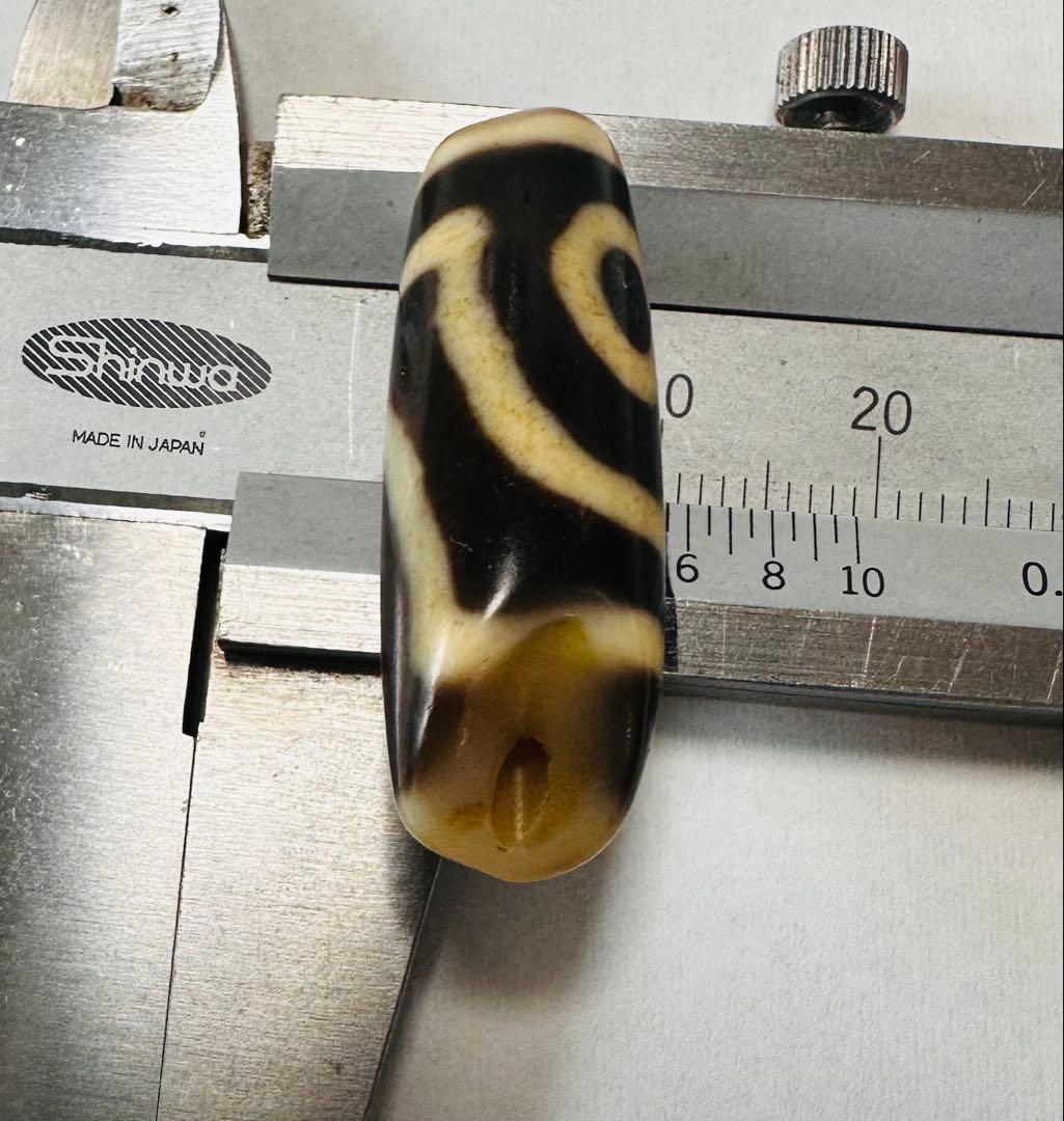 チベット　二眼天珠　守護石　ジィー　dzi