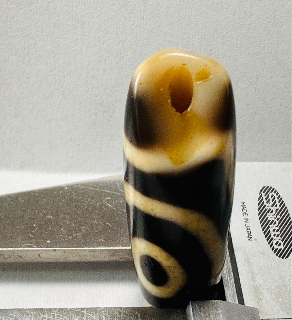 チベット　二眼天珠　守護石　ジィー　dzi