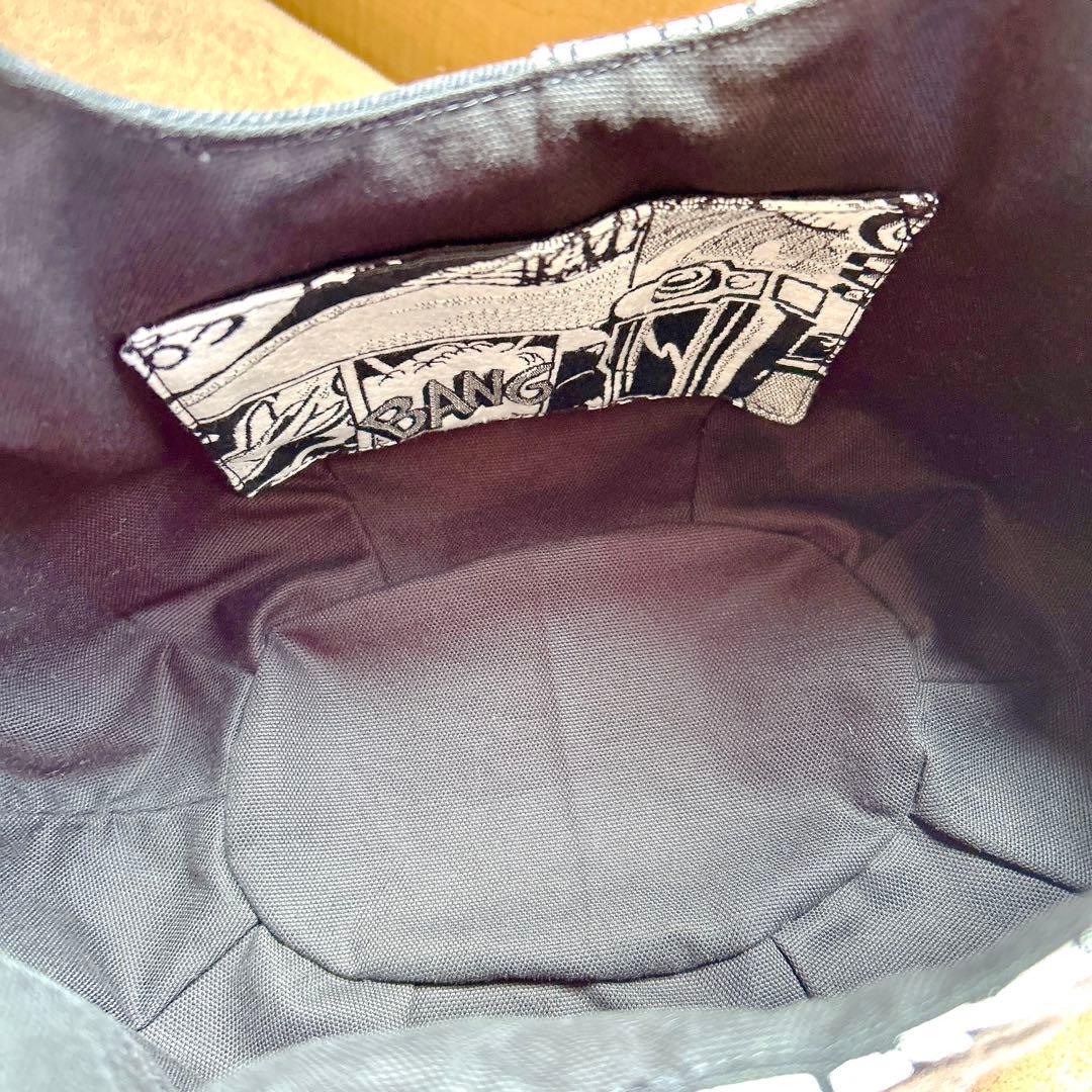 フリルショルダーの3wayアメコミまんまるデニムリメイクバッグ【ハンドメイド】