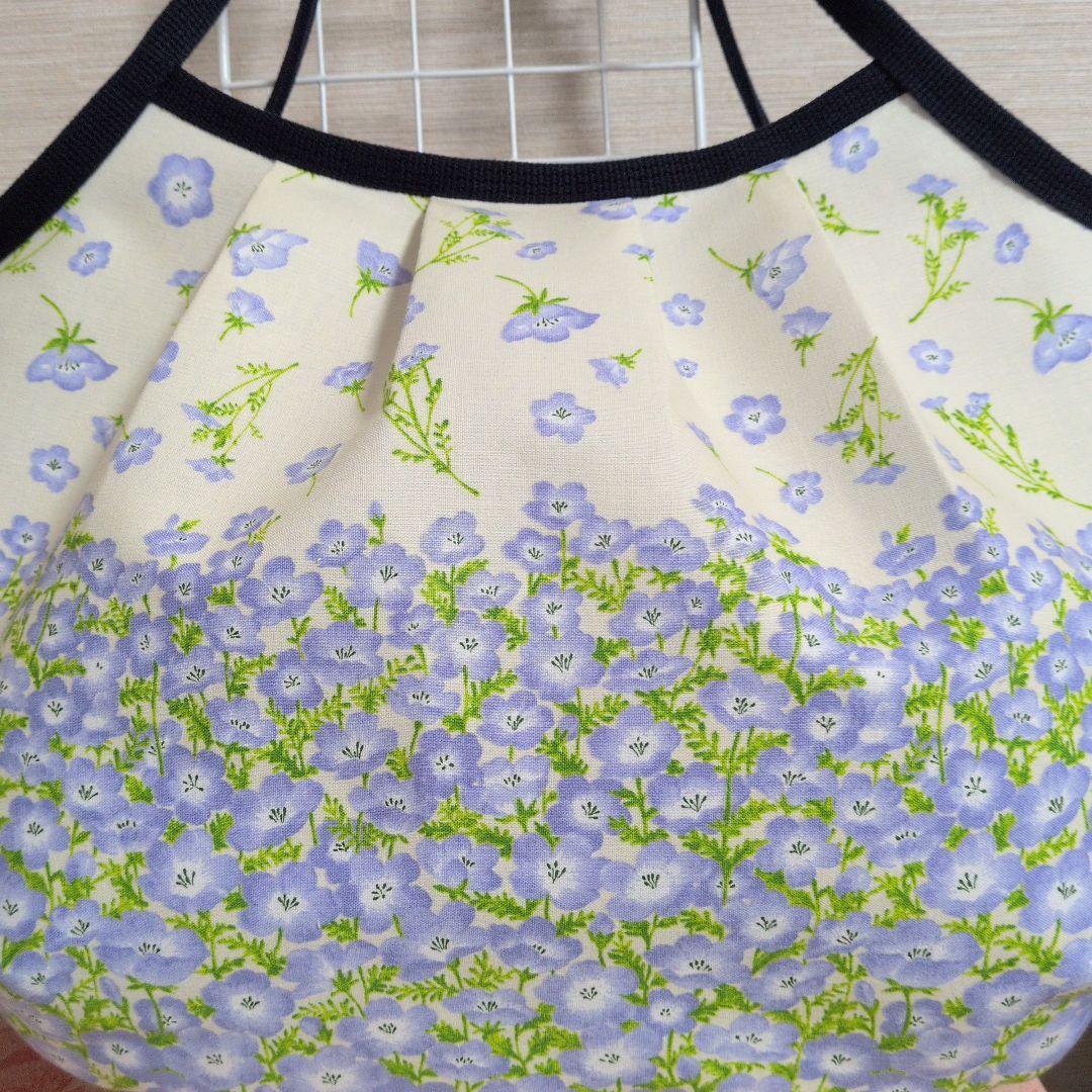 かず様　お花刺繍柄　LＬサイズ 　グラニーバッグ　ハンドメイド