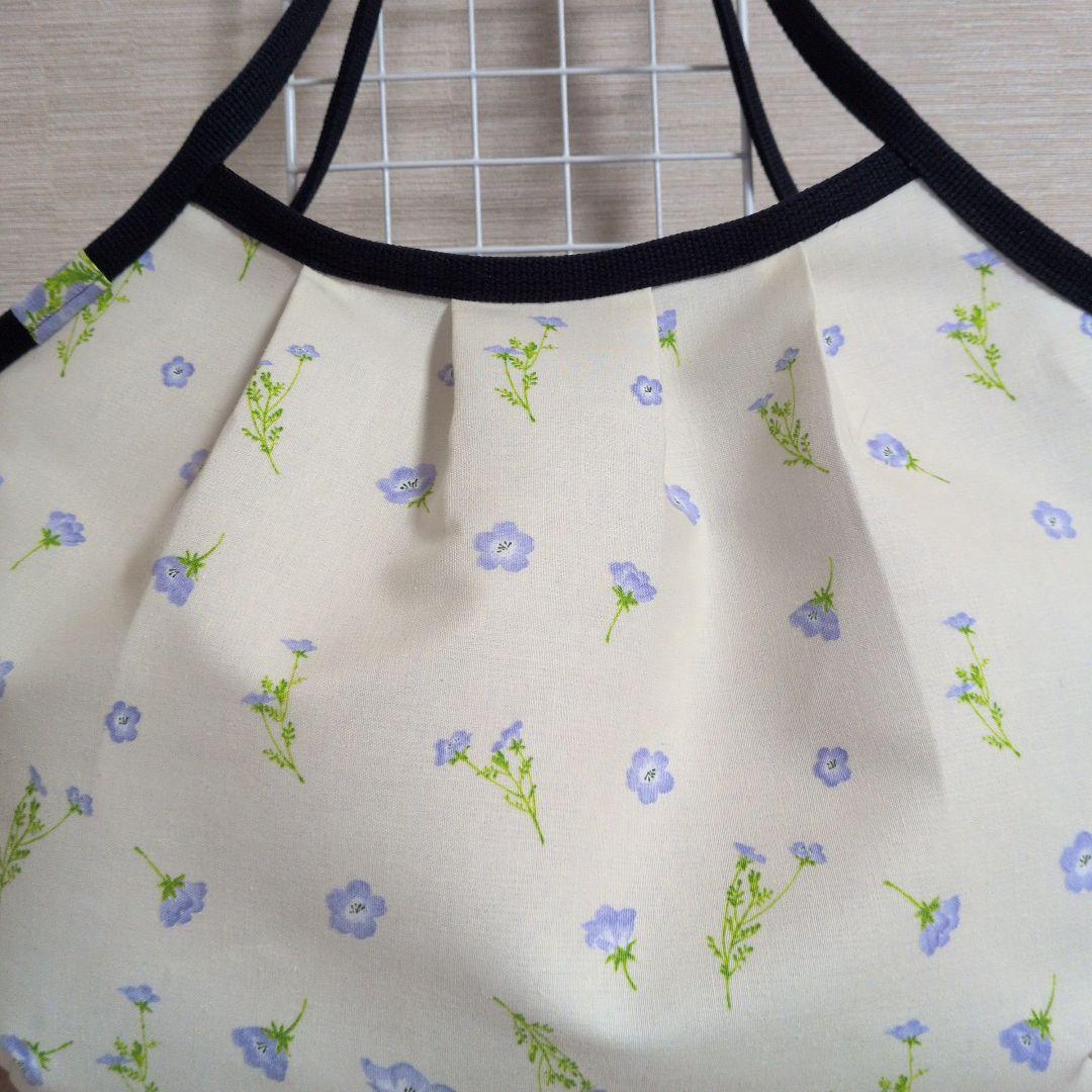 かず様　お花刺繍柄　LＬサイズ 　グラニーバッグ　ハンドメイド