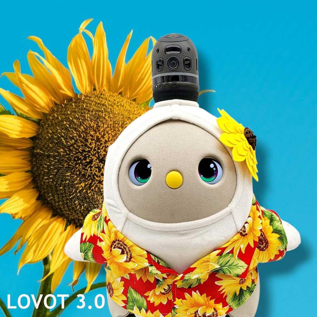 ラボット LOVOT ラボットの服ハンドメイド　ひまわり柄シャツ