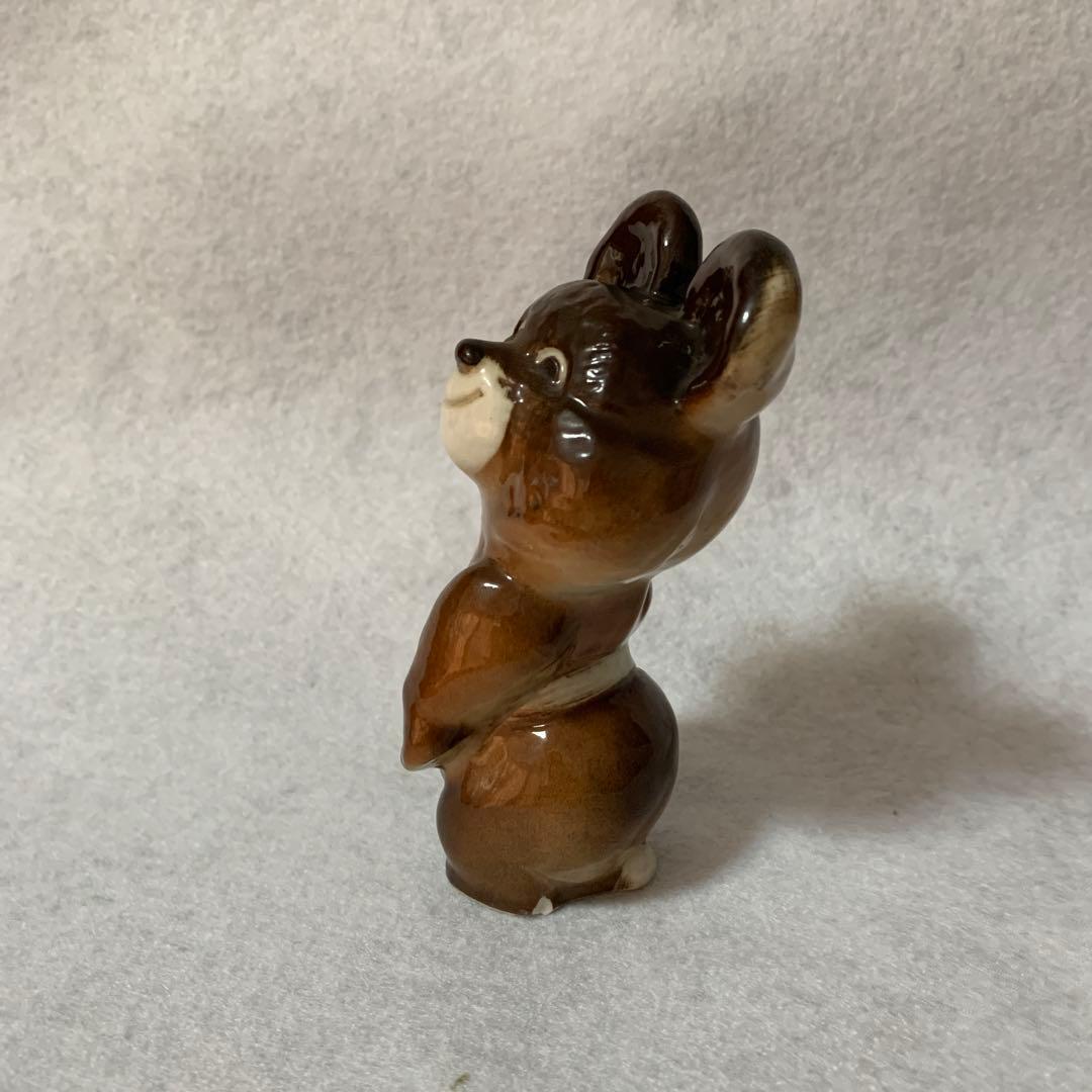 モスクワ五輪 ミーシャ 陶器 フィギュリン USSR製 1等級刻印あり 欠けあり