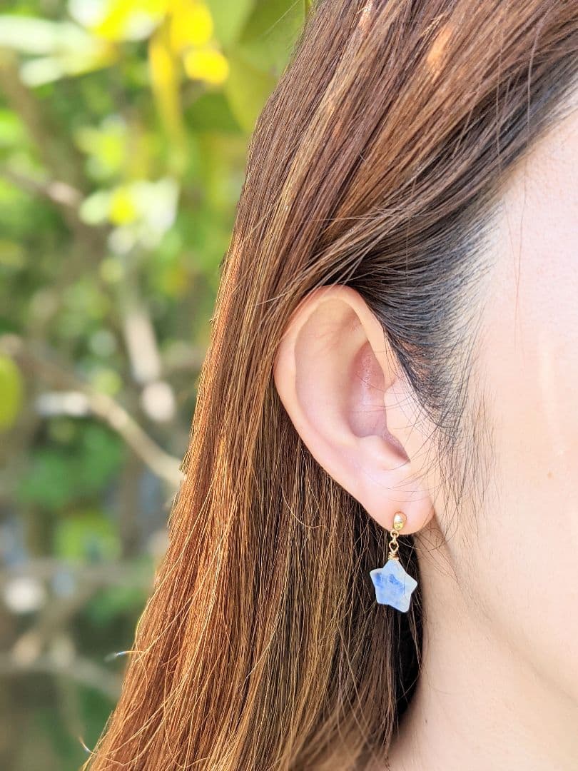 6月の誕生石✦ピアス✦10金ブルームーンストーンのピアス