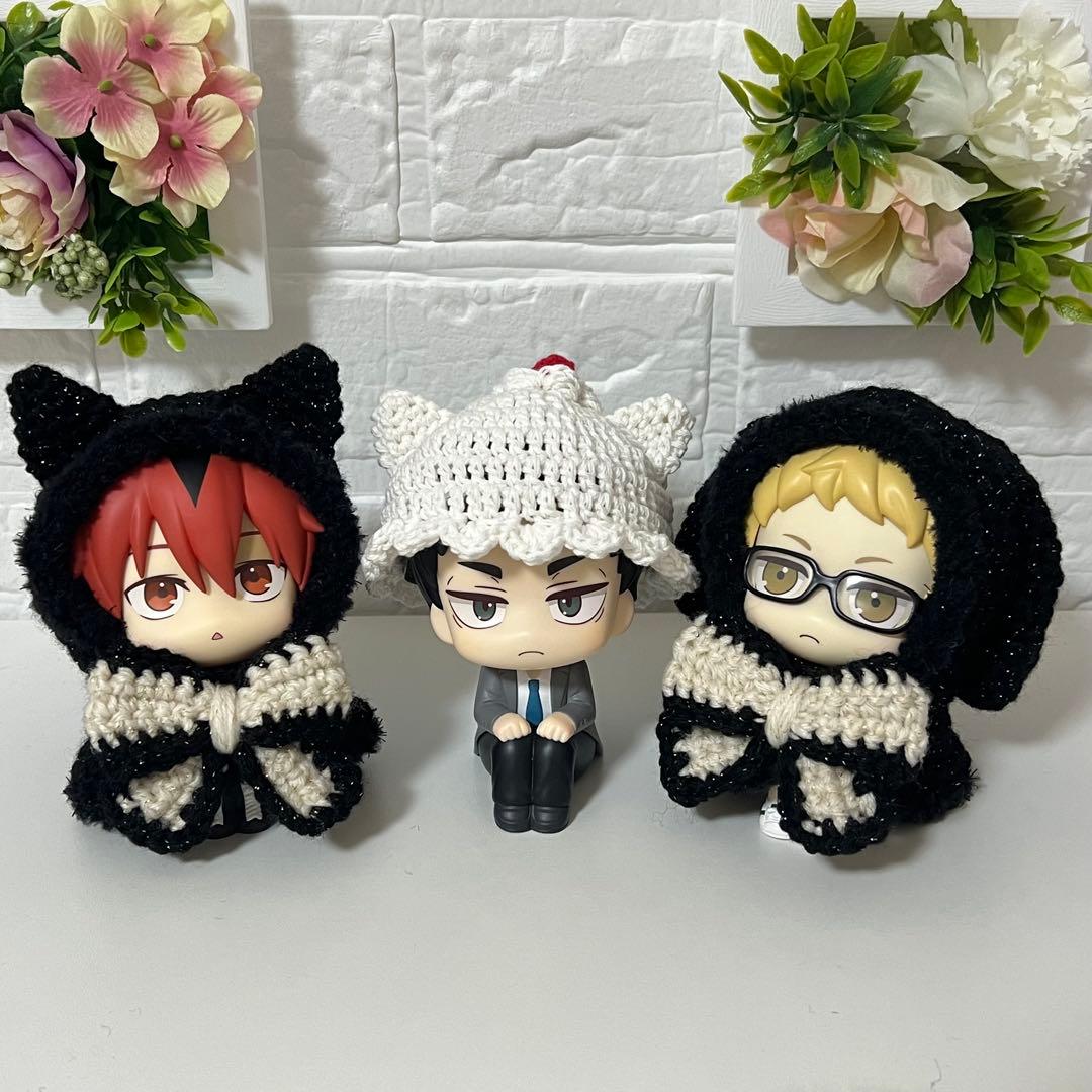 【オーダー品】 るかっぷ用 ポンチョ 10点 ケーキ帽子5点 ケーキ編みぐるみ