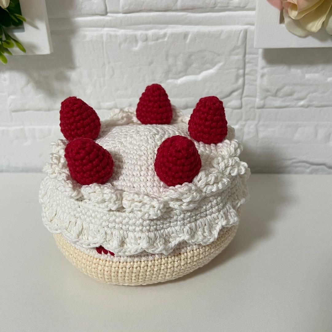 【オーダー品】 るかっぷ用 ポンチョ 10点 ケーキ帽子5点 ケーキ編みぐるみ