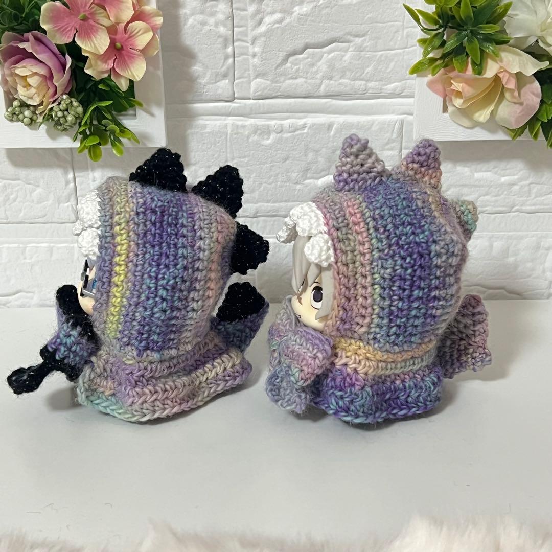 【オーダー品】 るかっぷ用 ポンチョ 10点 ケーキ帽子5点 ケーキ編みぐるみ