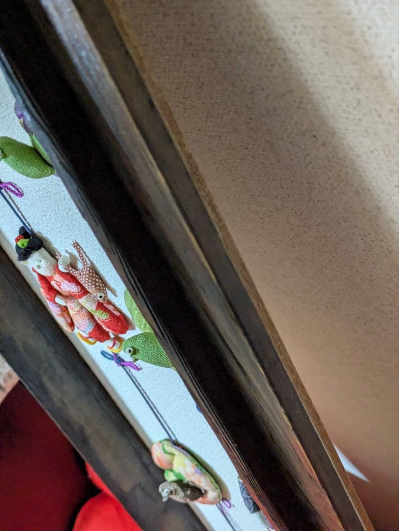 ちりめん細工　吊るし飾り　木目込み　古布　カエル　男の子　女の子　ハンドメイド