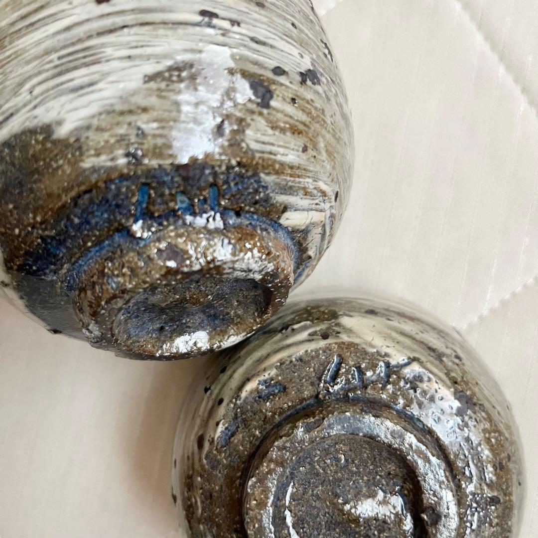 中川自然坊　唐津焼　刷毛目　湯呑　焼酎杯　カップ　酒器　二客セット