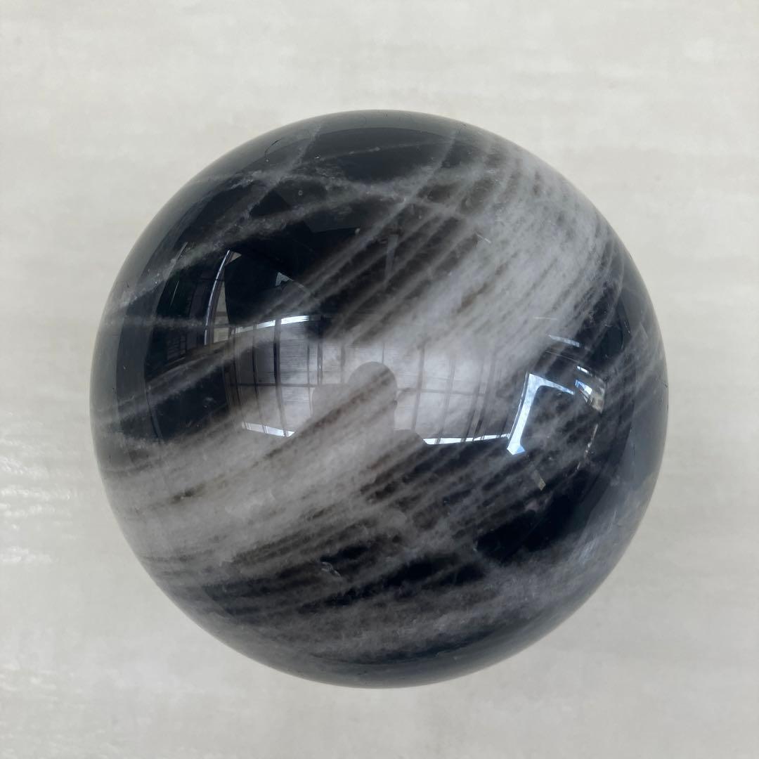 モリオン丸玉　黒水晶　パワーストーン　丸玉　鑑賞石　自然石　天然石　原石