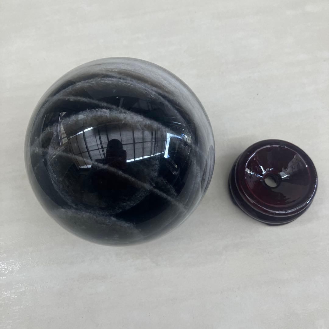 モリオン丸玉　黒水晶　パワーストーン　丸玉　鑑賞石　自然石　天然石　原石