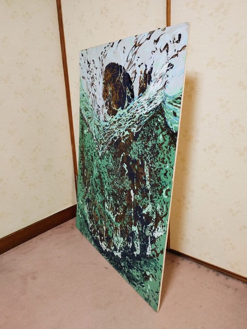 オリジナル絵画　溶けるオオサンショウウオ