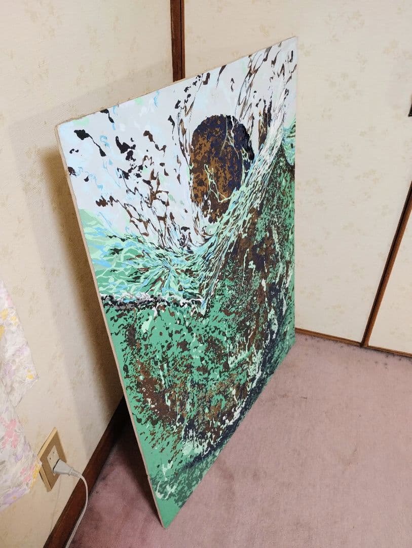 オリジナル絵画　溶けるオオサンショウウオ