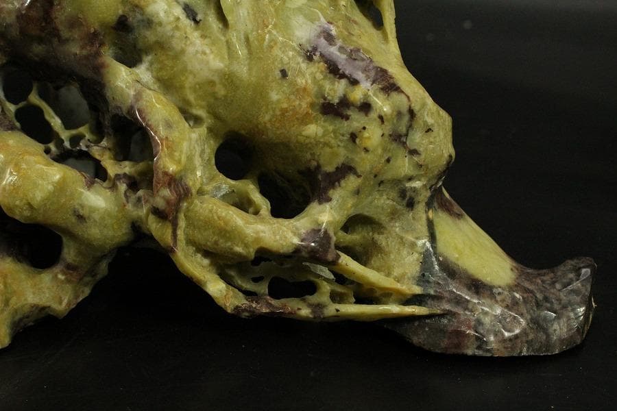 中国美術 青田石雕 刻葡萄木 置物 寿山石 鑑賞石(ZE874)