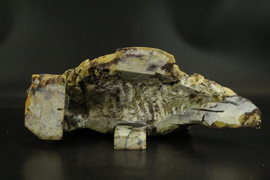 中国美術 青田石雕 刻葡萄木 置物 寿山石 鑑賞石(ZE874)