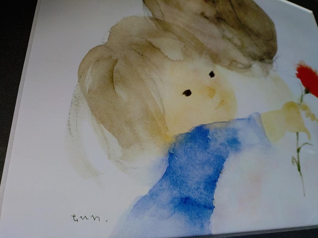 いわさきちひろ「母の日」1972年 複製画 四切 額装 ガラス入り 箱付 美品