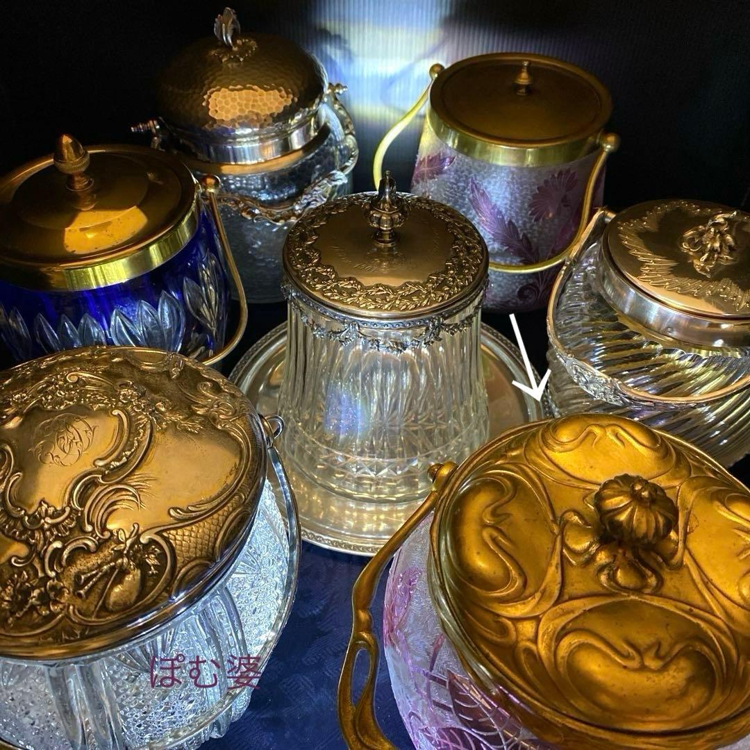 【フランス／バカラ】クリスタル／ビスケットジャー クッキーバレル／アンテミア