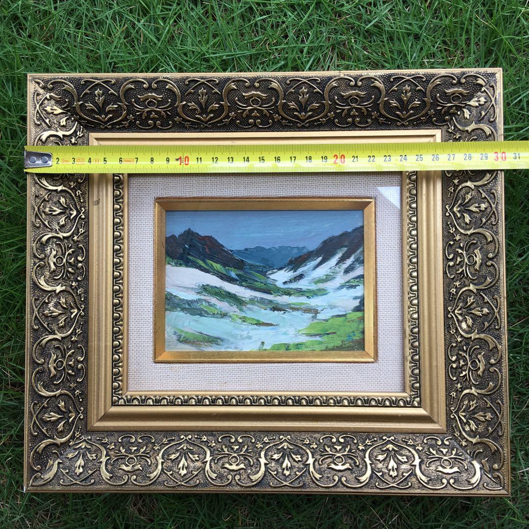 風景画　山岳画　剱岳　長次郎雪渓