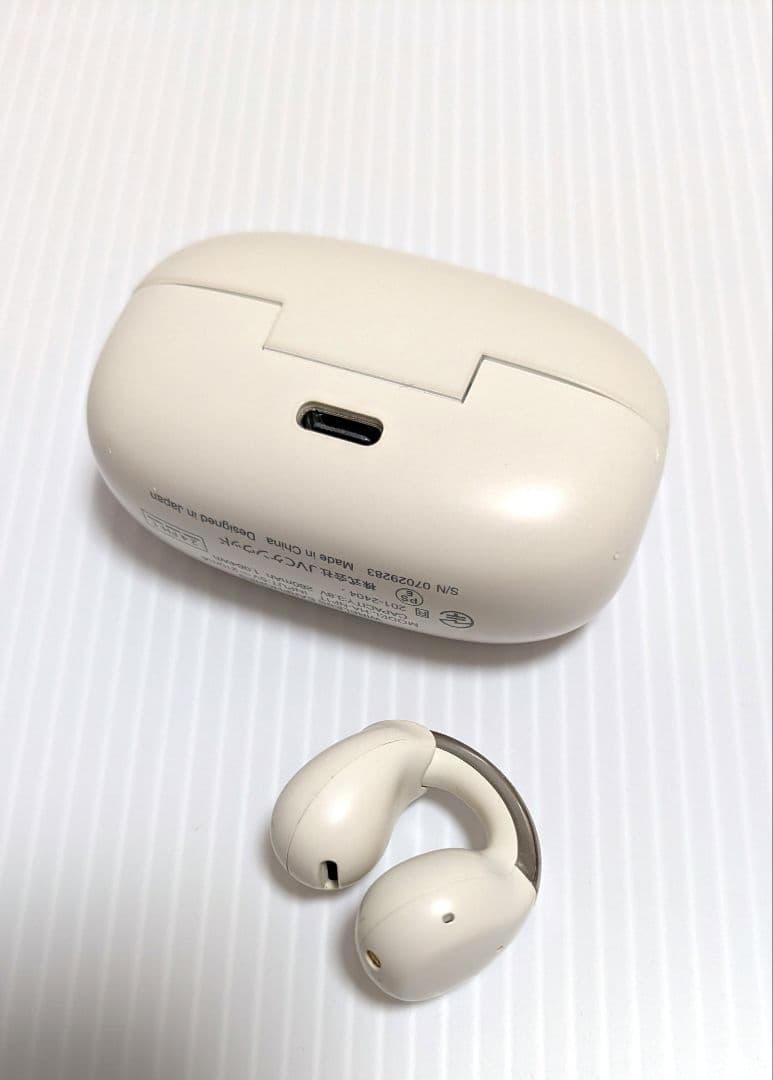 Victor ワイヤレスイヤホン HA-NP1T ホワイト 片方のわみ