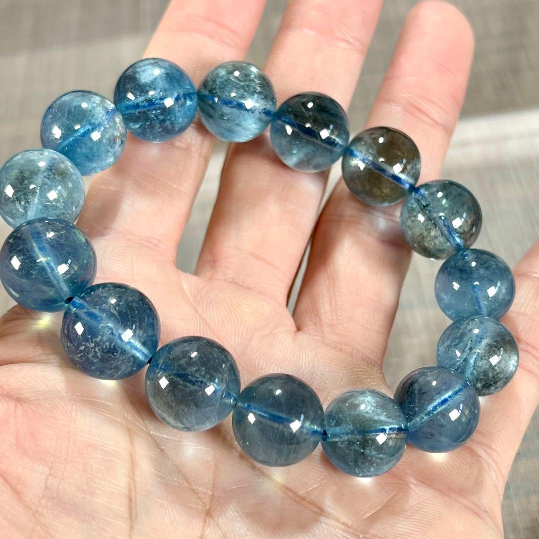 高品質　モスアクアマリンブレスレット　3