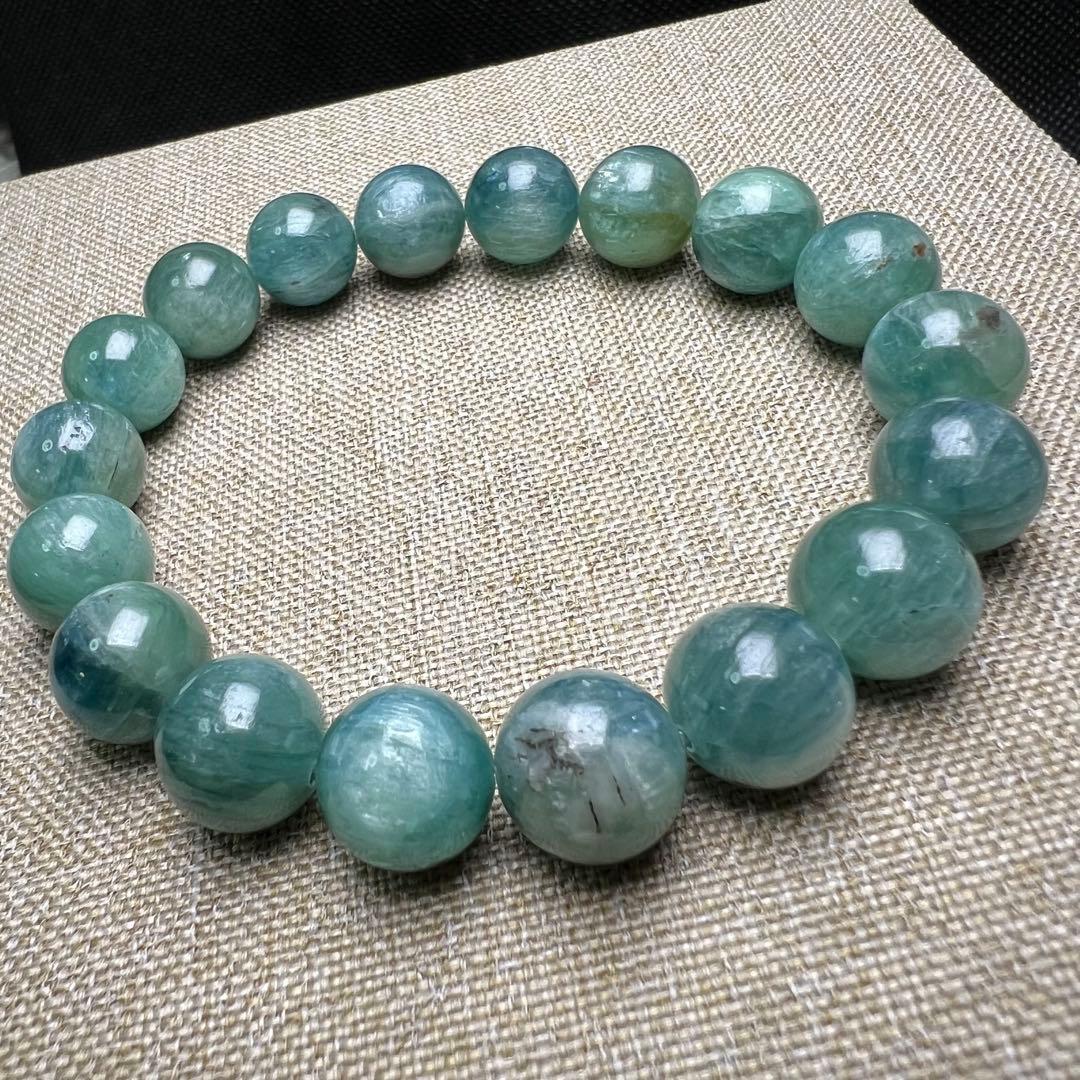 【81151】高品質 グリーンカイヤナイト 11mm ブレスレット